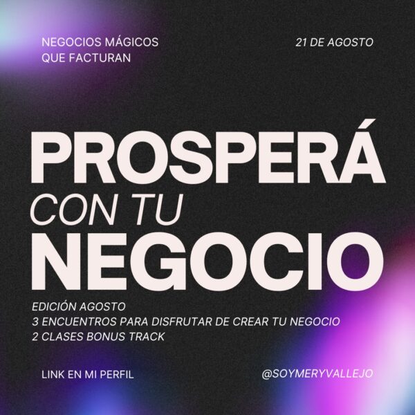 ¡Prospera! con tu Negocio